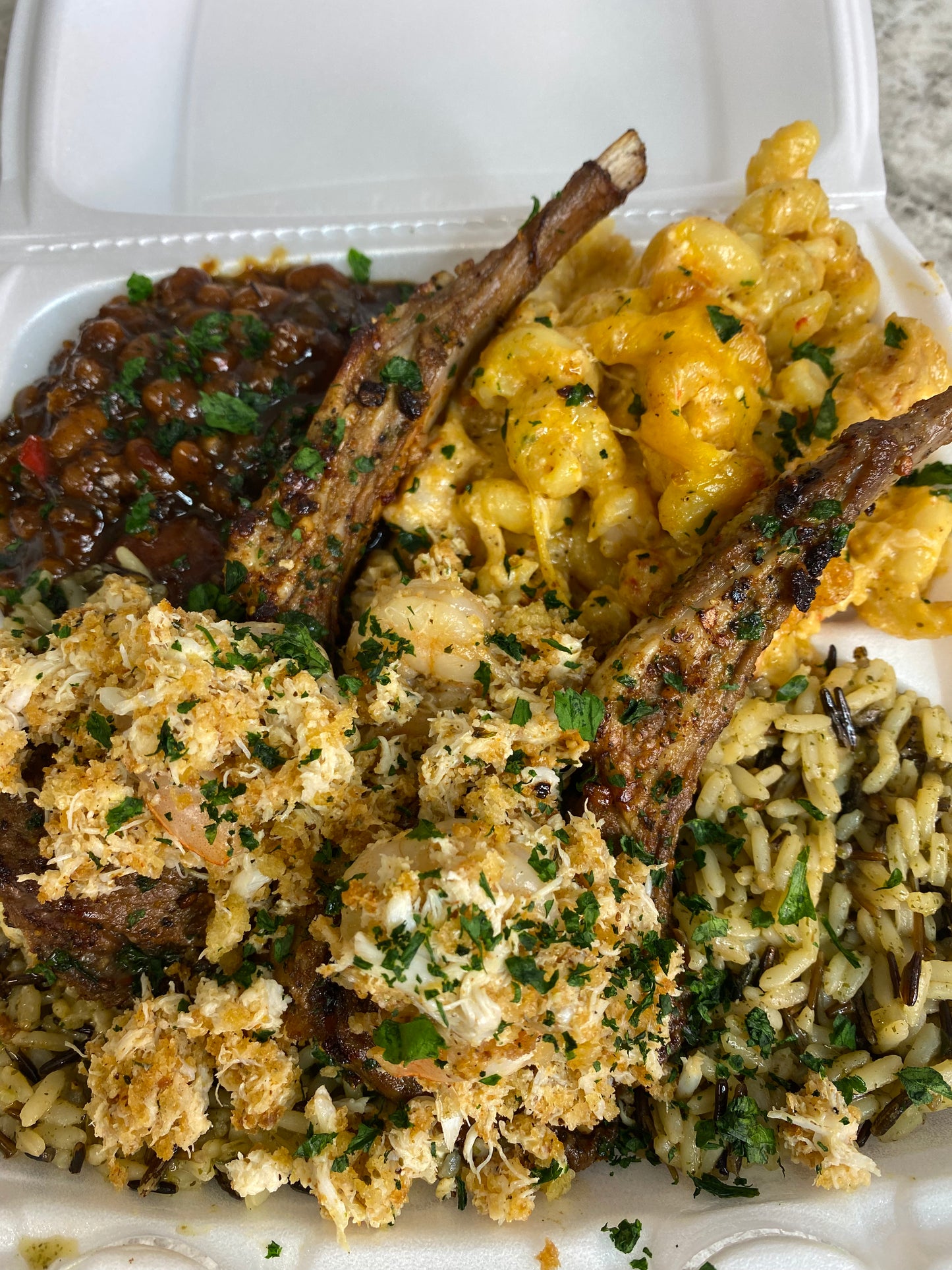 Lamb Chops w/ 2 Homemade Sides